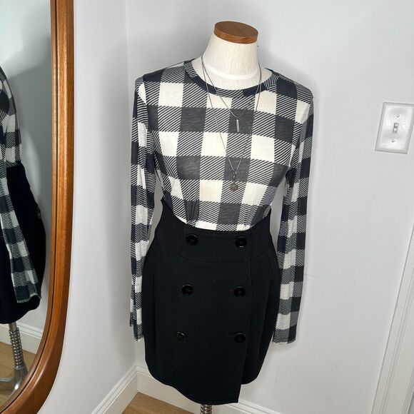 Proenza Schouler mod black mini skirt 60s retro - Picture 6 of 15